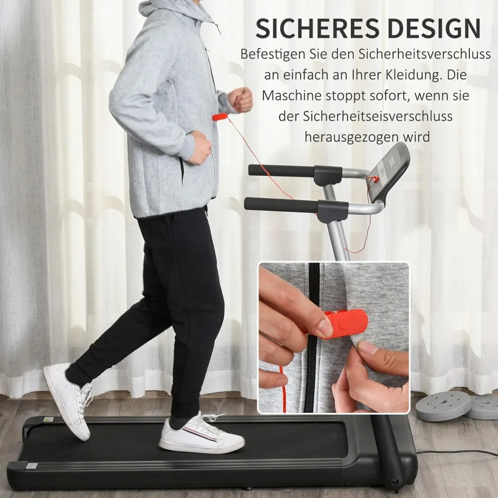 Electric Treadmill with LED Display Foldable Fitness Equipment 1-12 Km/h Steel Black 138 x 67 x 111 cm