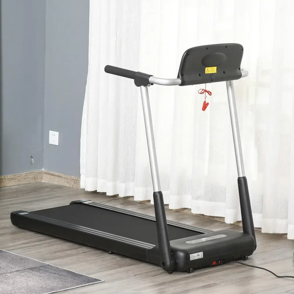Electric Treadmill with LED Display Foldable Fitness Equipment 1-12 Km/h Steel Black 138 x 67 x 111 cm