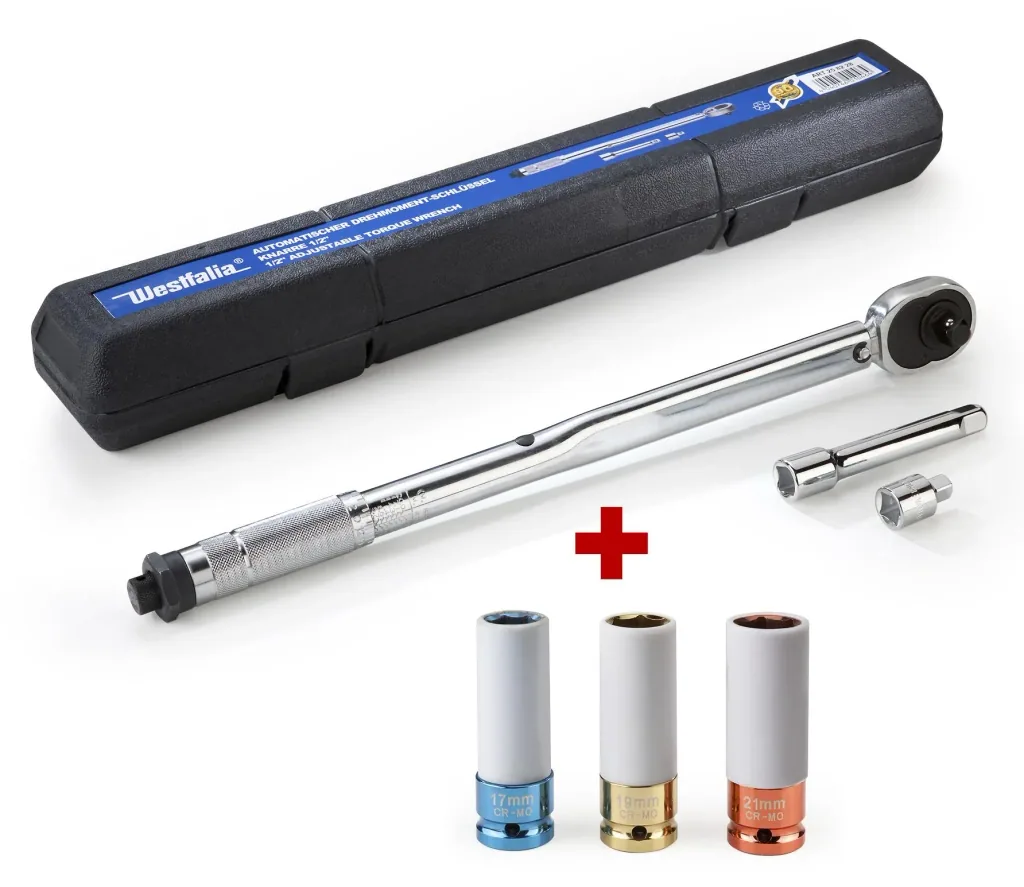 Automatic torque wrench set + 3-piece socket wrench set