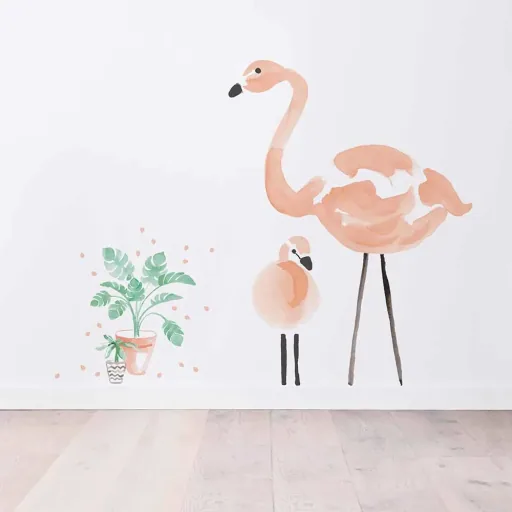 Lilipinso Wall Sticker XL two flamingos