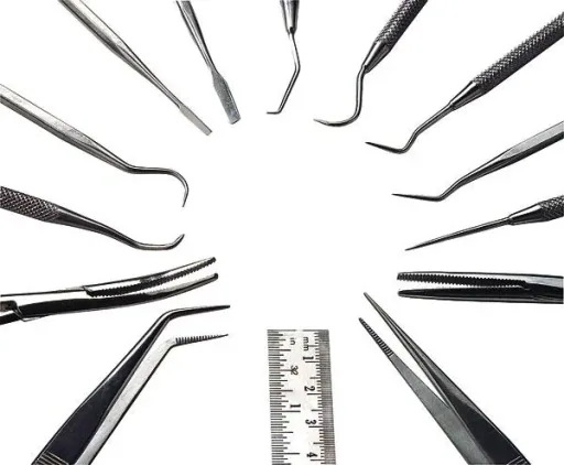 17-piece precision tool set for hobbyists in a zippered case (100% polyamide)