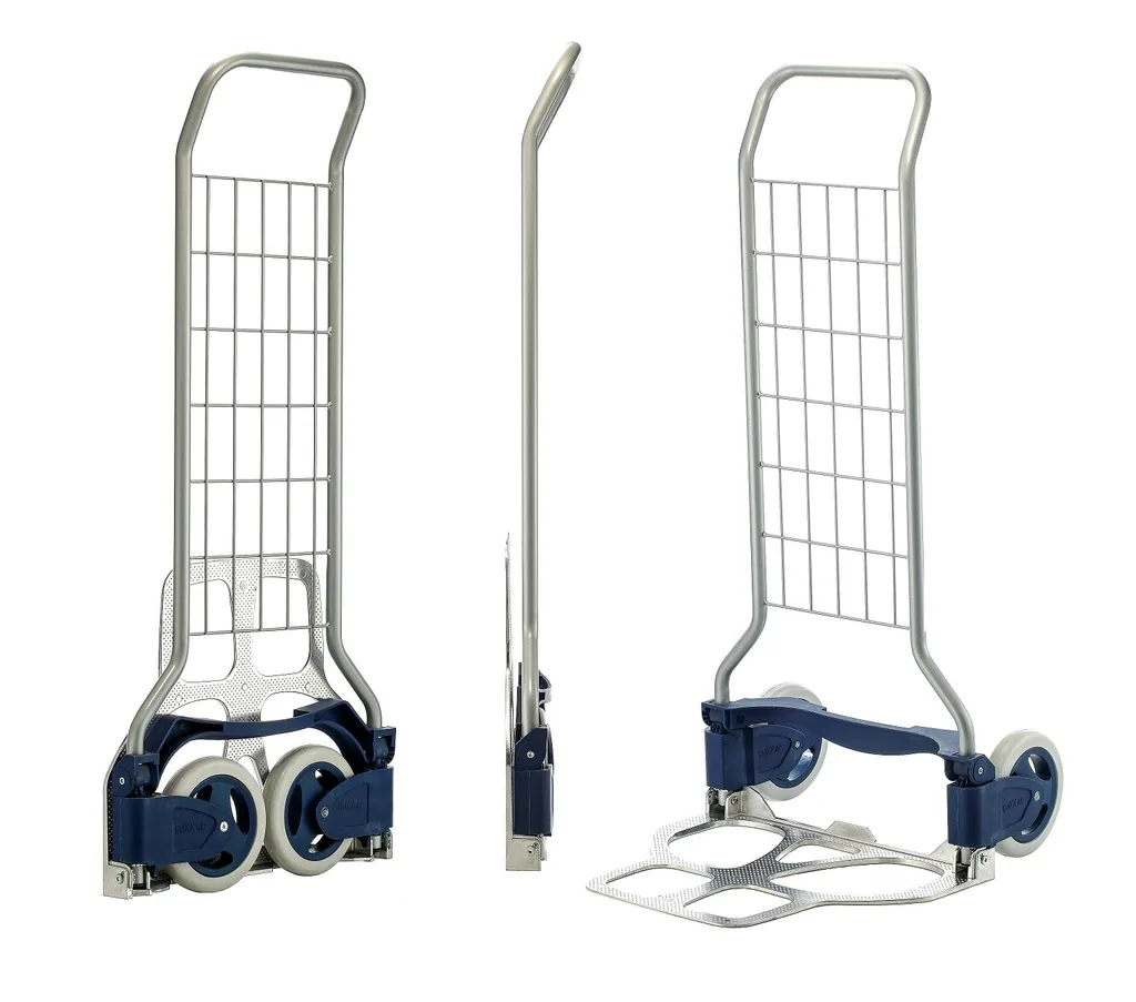 Parcel trolley with grid