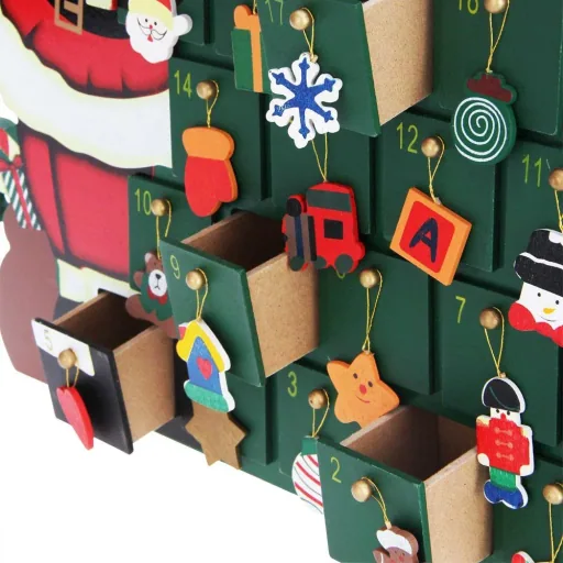 Santa Claus Advent calendar with compartments for self-filling