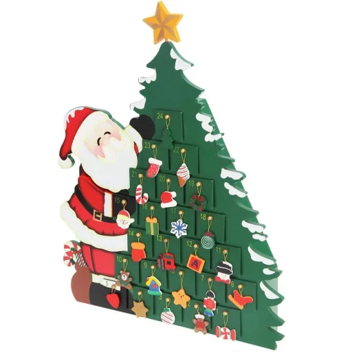 Santa Claus Advent calendar with compartments for self-filling