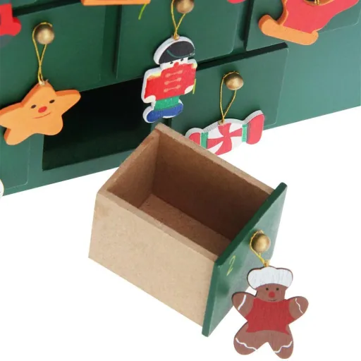 Santa Claus Advent calendar with compartments for self-filling