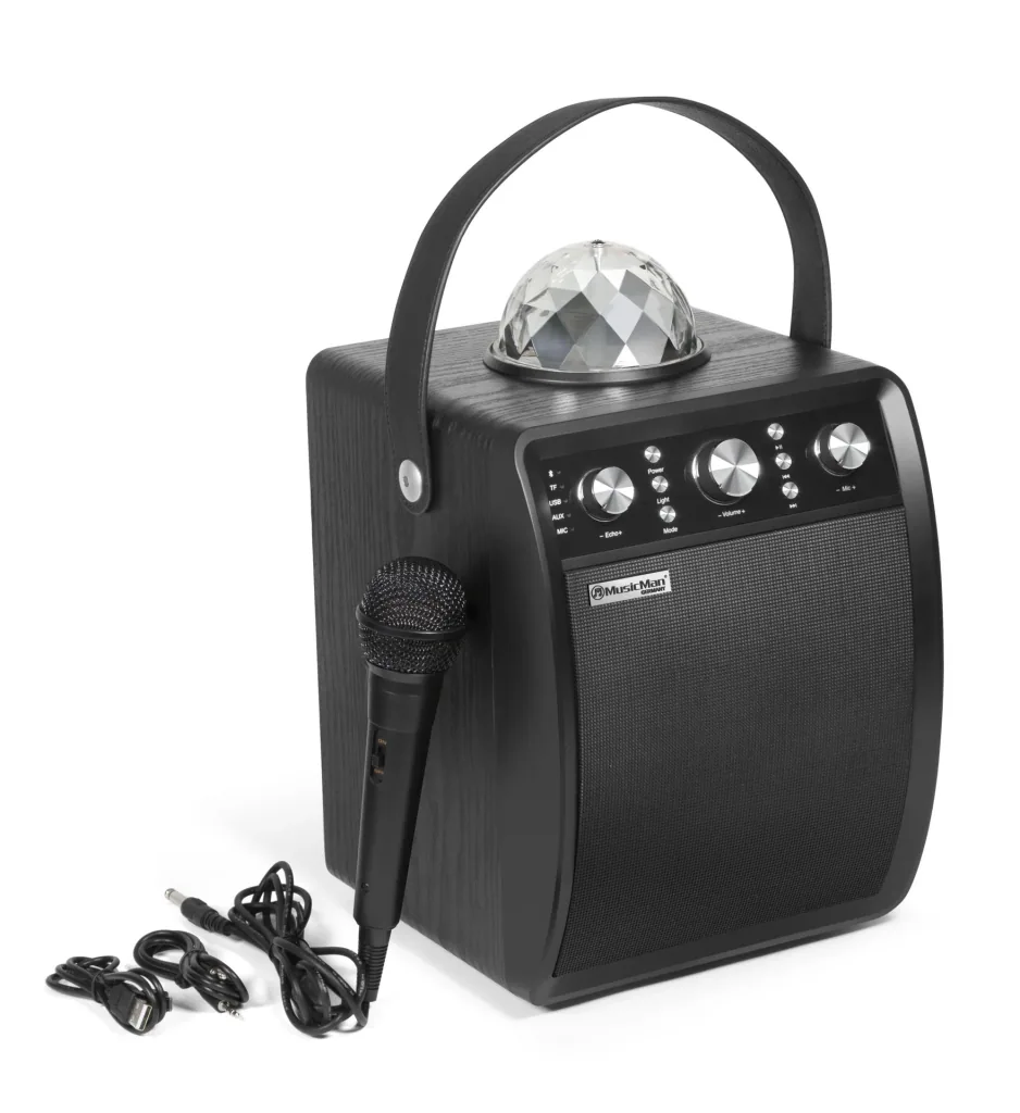 Disco speaker with microphone