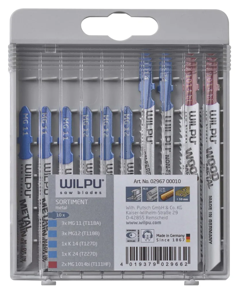 Jigsaw blade set 10-piece for metal and wood