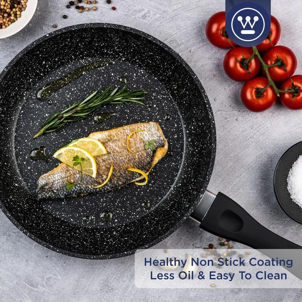 Frying pan 20 cm Black Marble