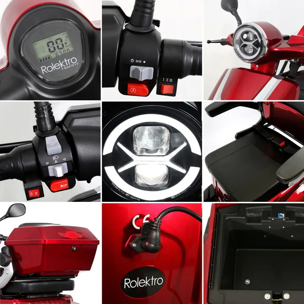 E-Quad 25 V. 2 red - 1,000 watts + road legal