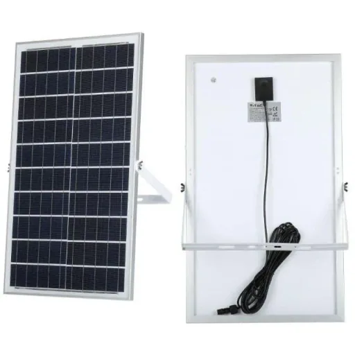 VT-100W Solar Floodlight with Solar Panel - 2450 Lm - 6000K - Black