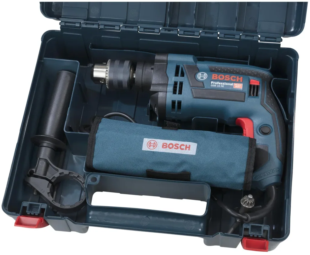 Impact drill GSB 16 RE, 750 watts, including 100-piece accessory set
