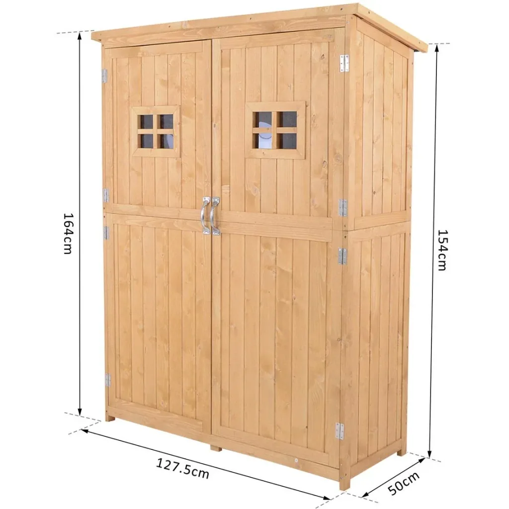 Tool shed, tool shed, natural, 127.5x50x164cm