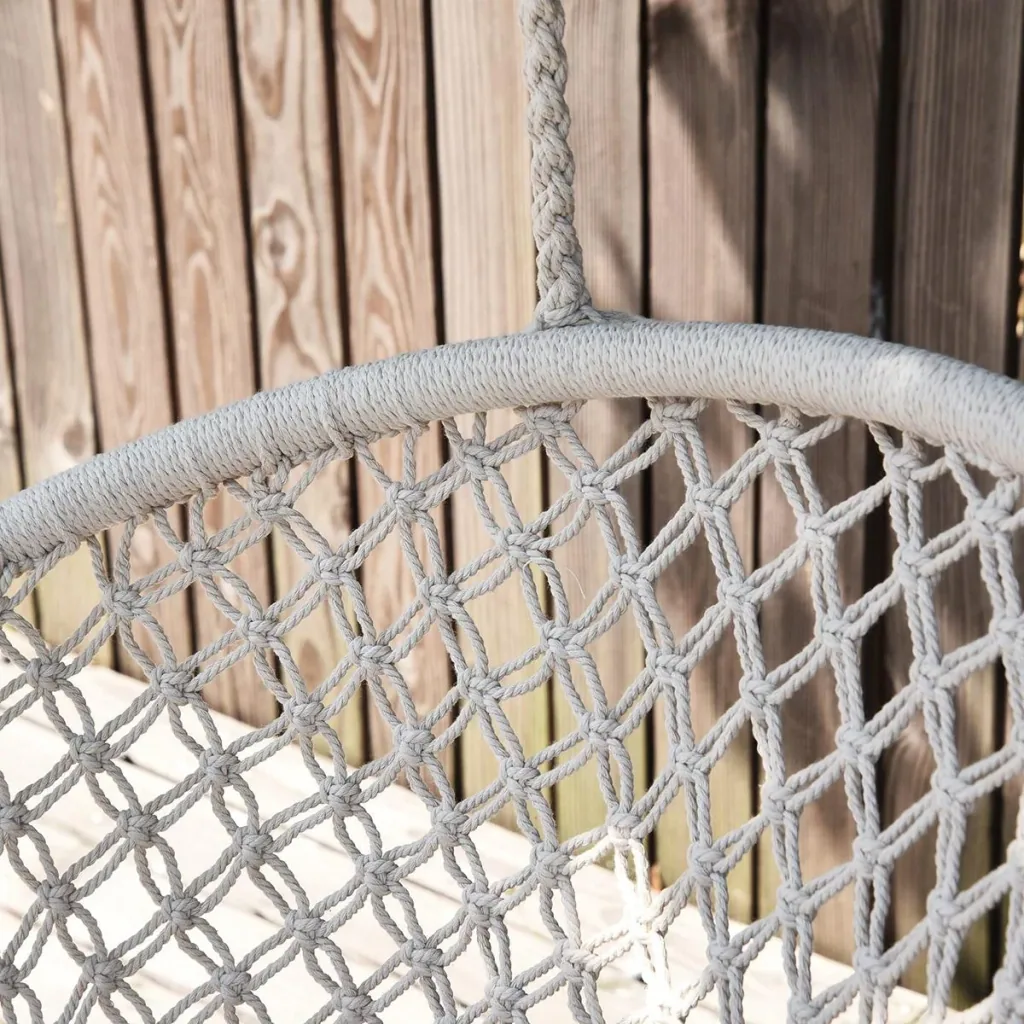 Hanging chair in vintage style beige