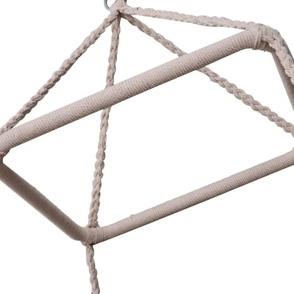 Hanging chair in vintage style beige