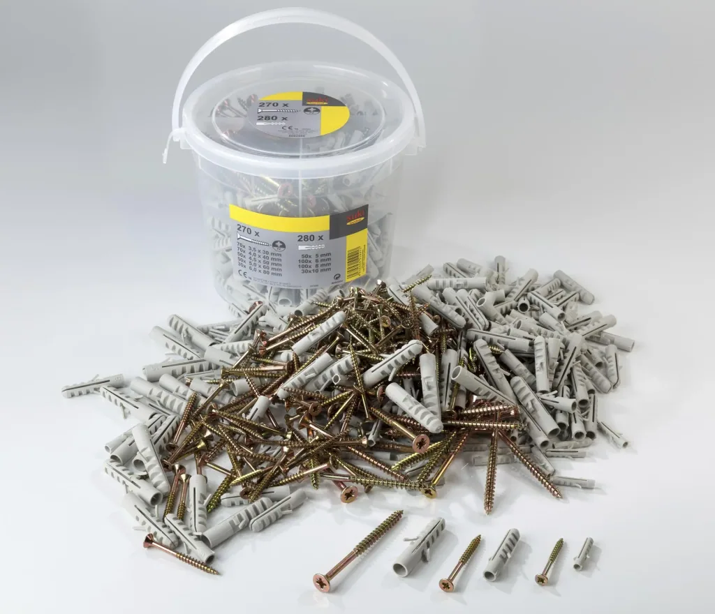 Screw and dowel assortment 550 pieces