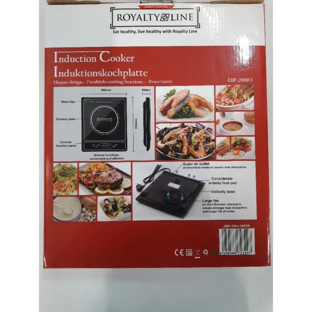 Induction hob 1 burner - 2000W - 30x30x5 cm