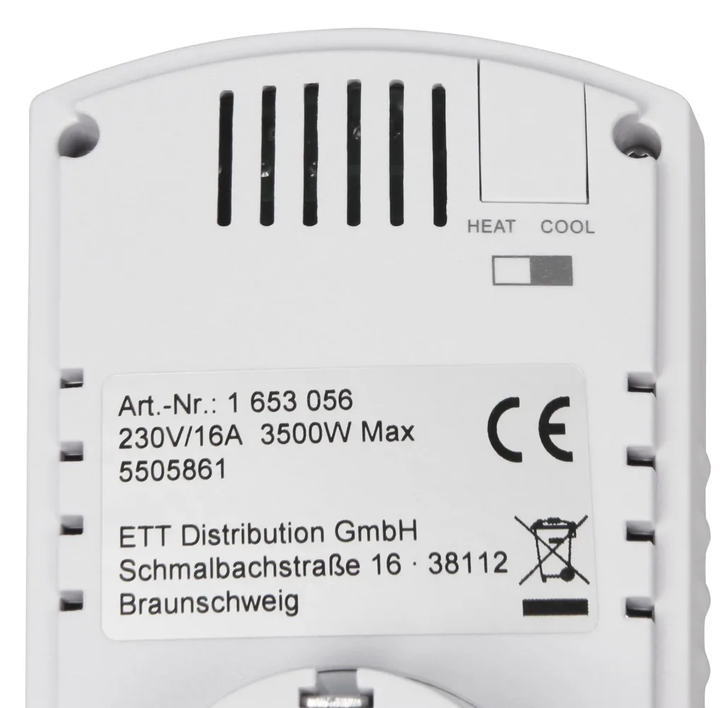 Socket thermostat 5-30°C, 3500W
