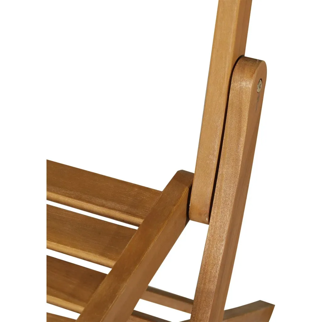 Set of 2 folding chair folding armchair garden chair camping chair foldable acacia wood natural 56 x 47 x 89.5 cm