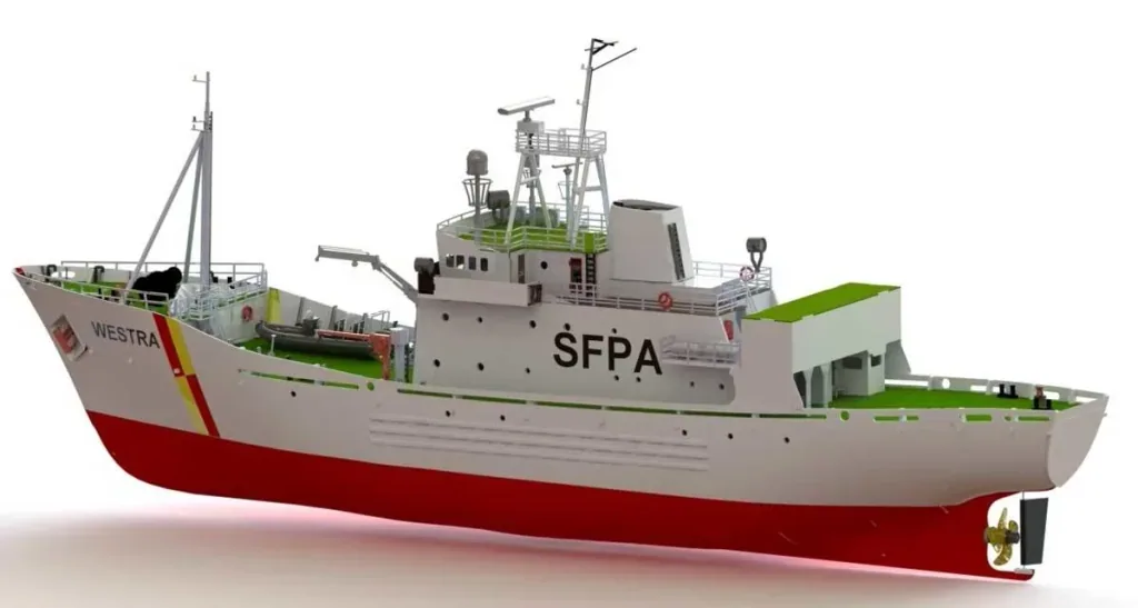Wooden kit patrol boat Westra in 1:50 scale