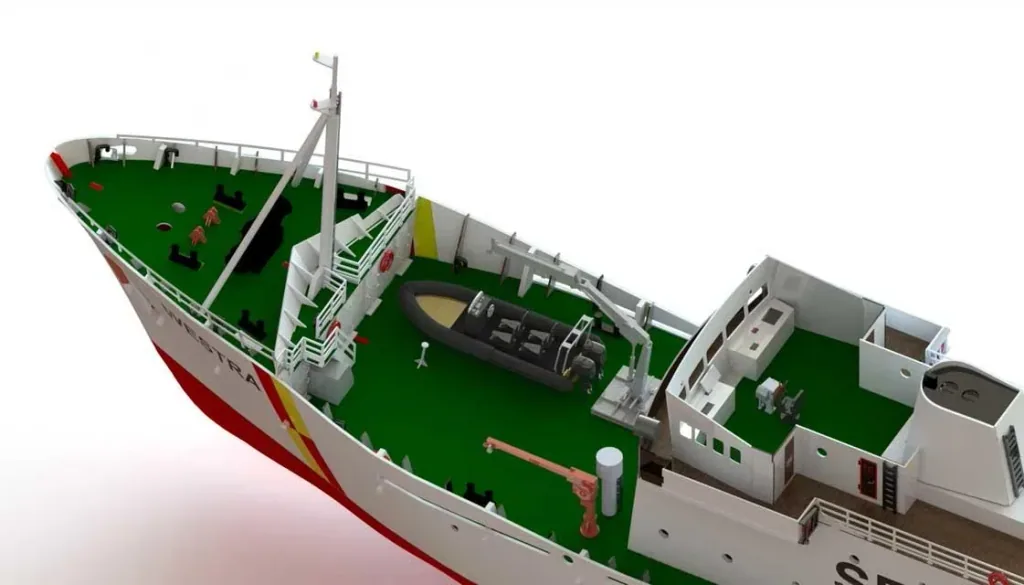 Wooden kit patrol boat Westra in 1:50 scale