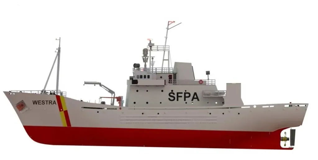 Wooden kit patrol boat Westra in 1:50 scale