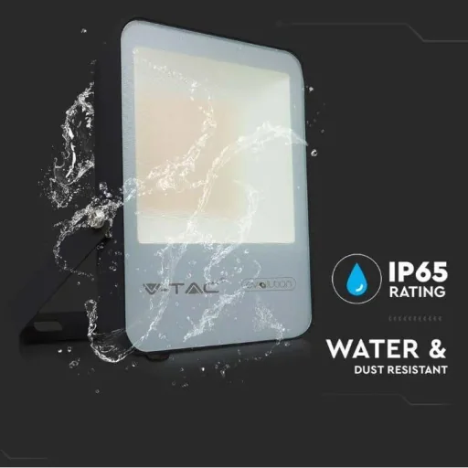 VT-100185 LED Floodlight - 100 W - 13700 Lm - 6400K - Black - Extra Efficient