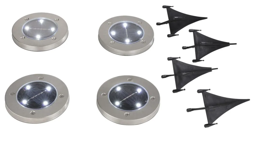 Solar patio lights - 4 pieces