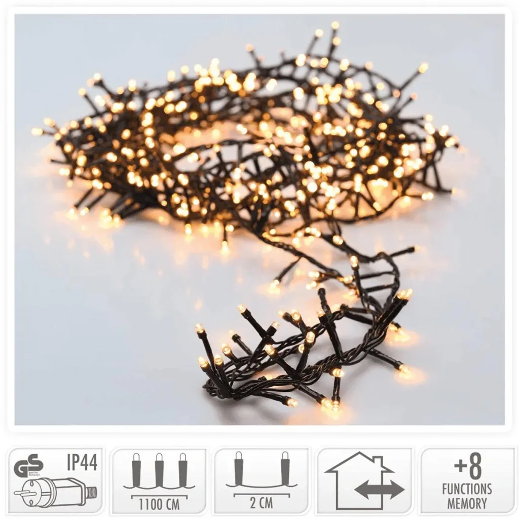4x Christmas tree lights 11 meters warm white - 560LED for indoor and outdoor use