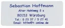 Address labels, blue font without border, self-adhesive, 300 pieces.