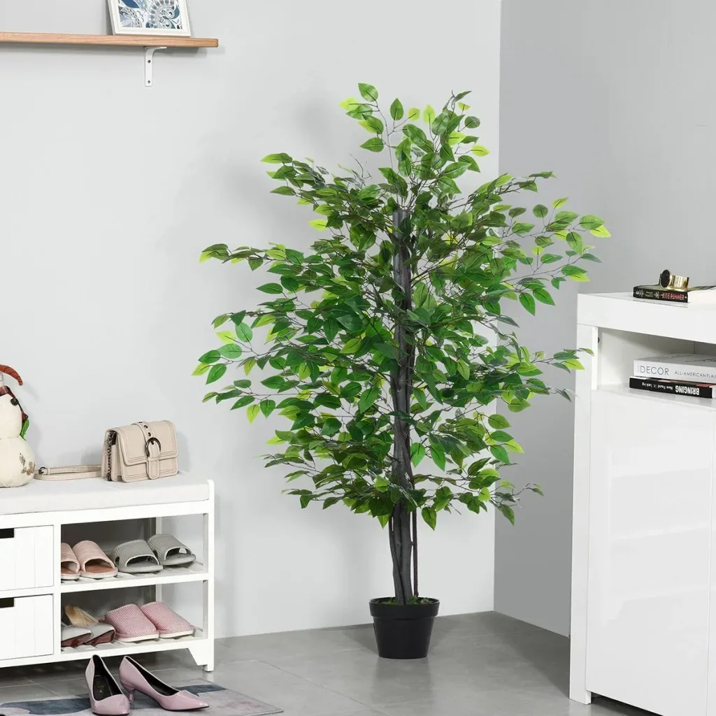 Artificial Banyan Tree Decoration Solid Wood Artificial Tree Indoor Simulation Tree Decoration Living Room 20 x 145 cm