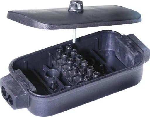 Junction and distribution box for trailers / trailer accessories