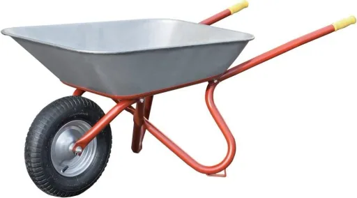 Construction wheelbarrow Export, 85 litres PU wheel, assembled