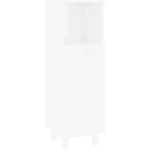Bathroom mirror cabinet 30x30x95 cm chipboard high gloss white