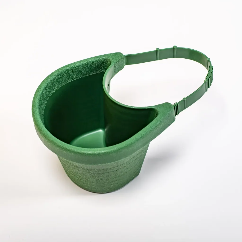 Plant pot for downpipe/gutter, green, 3 pieces