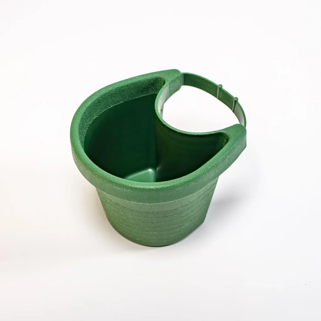 Plant pot for downpipe/gutter, green, 3 pieces