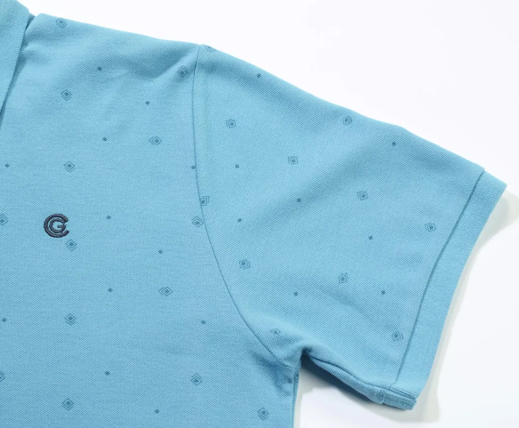 Printed polo shirt, color apua, size M