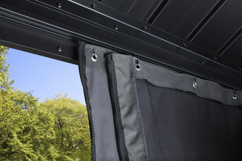 Curtain Set for Messina & Mykonos 1012 Dark Gray – Polyester Side Curtains