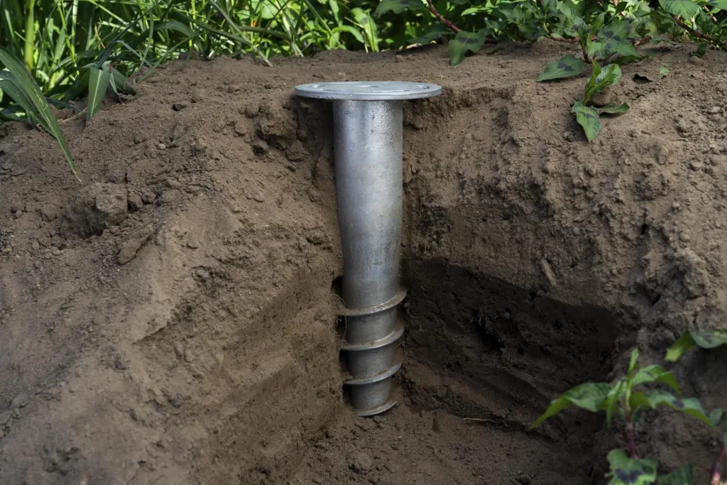 Ground anchors for greenhouse foundation, 2 pieces