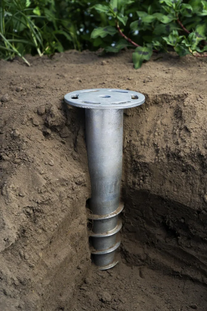 Ground anchors for greenhouse foundation, 2 pieces