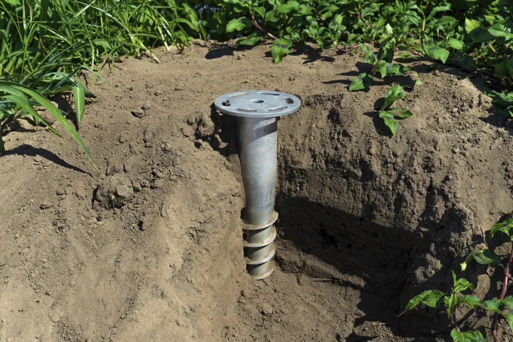 Ground anchors for greenhouse foundation, 2 pieces
