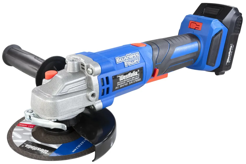 18V angle grinder BL 125 mm - with battery and charger -