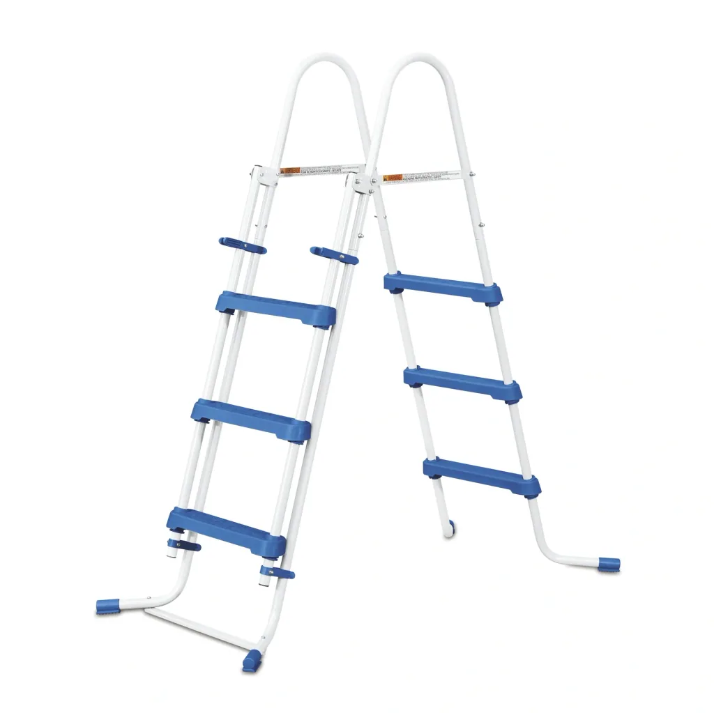 Above ground pool, swimming pool, complete set, with filter pump 12 Volt, 4.88 x 2.44 x 1.07 m, ladder, pool cover, groundsheet