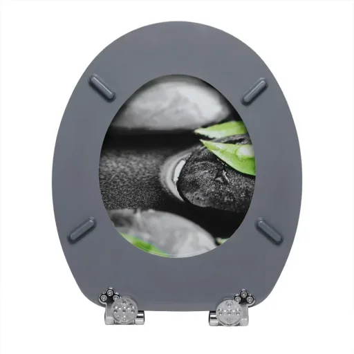 MDF toilet seat and wing with damping mechanism