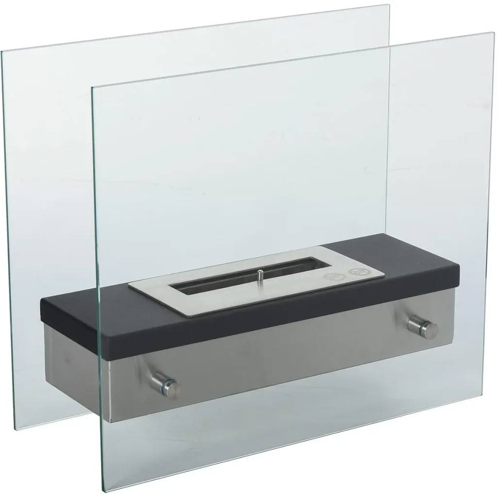 Bio fireplace ethanol fireplace bio-ethanol burner 1.5L burning time no smoke stainless steel 47 x 20 x 40 cm