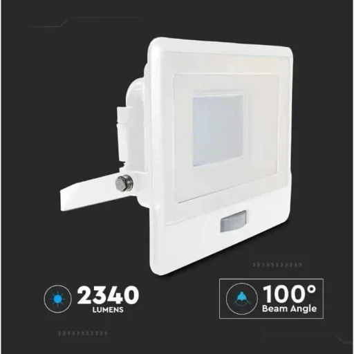 VT-138S LED Floodlight with Sensor - 30 W - 2340 Lm - 6500K - White