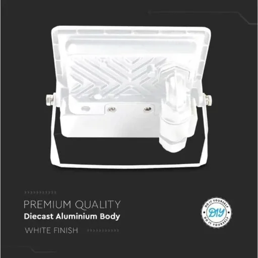 VT-118S LED Floodlight with Sensor - 10 W - 735 Lm - 6500K - White