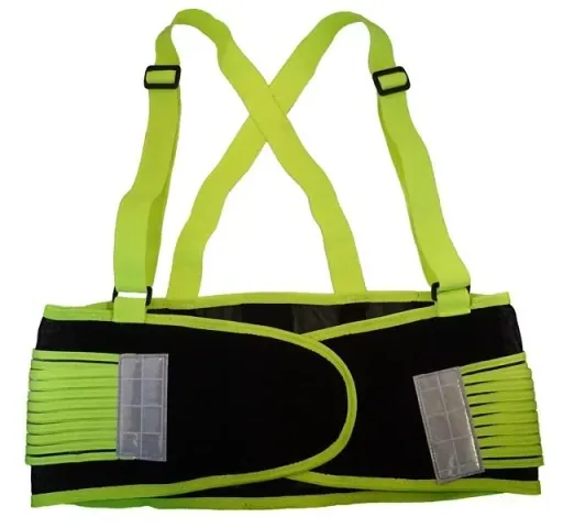 Elastic back support belt neon yellow