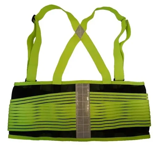 Elastic back support belt neon yellow