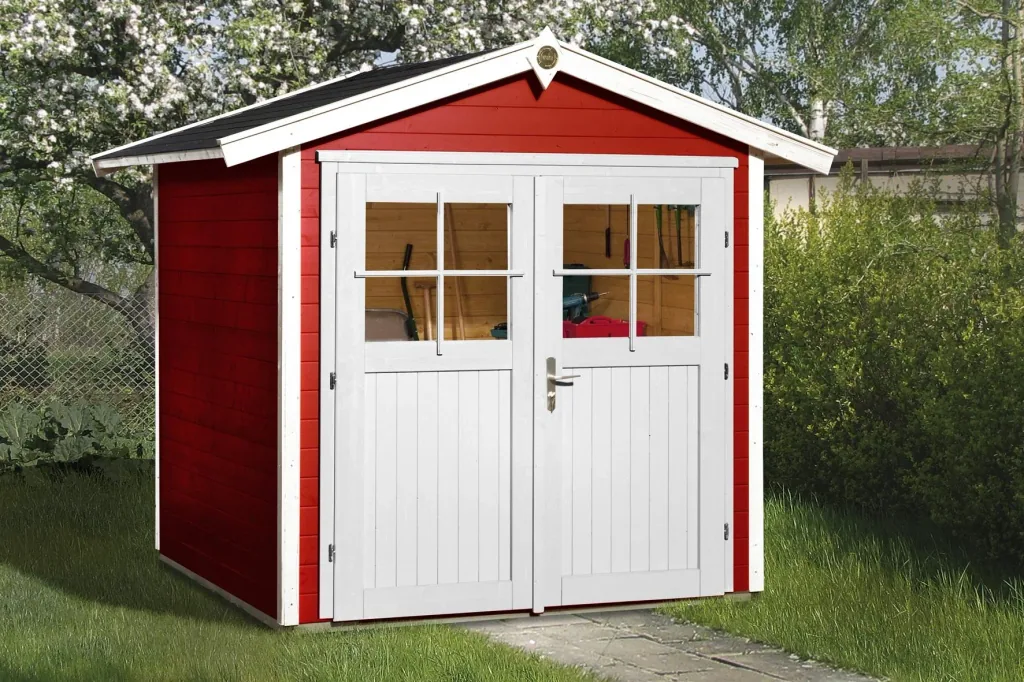Blockbohlenhaus "Classic Color" (DT), Gr. 1, 21 mm, grau