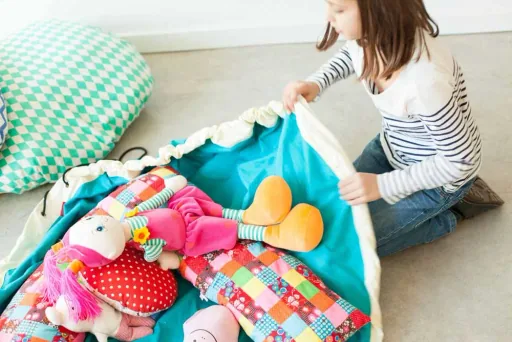Play & Go game bag print diamonds green